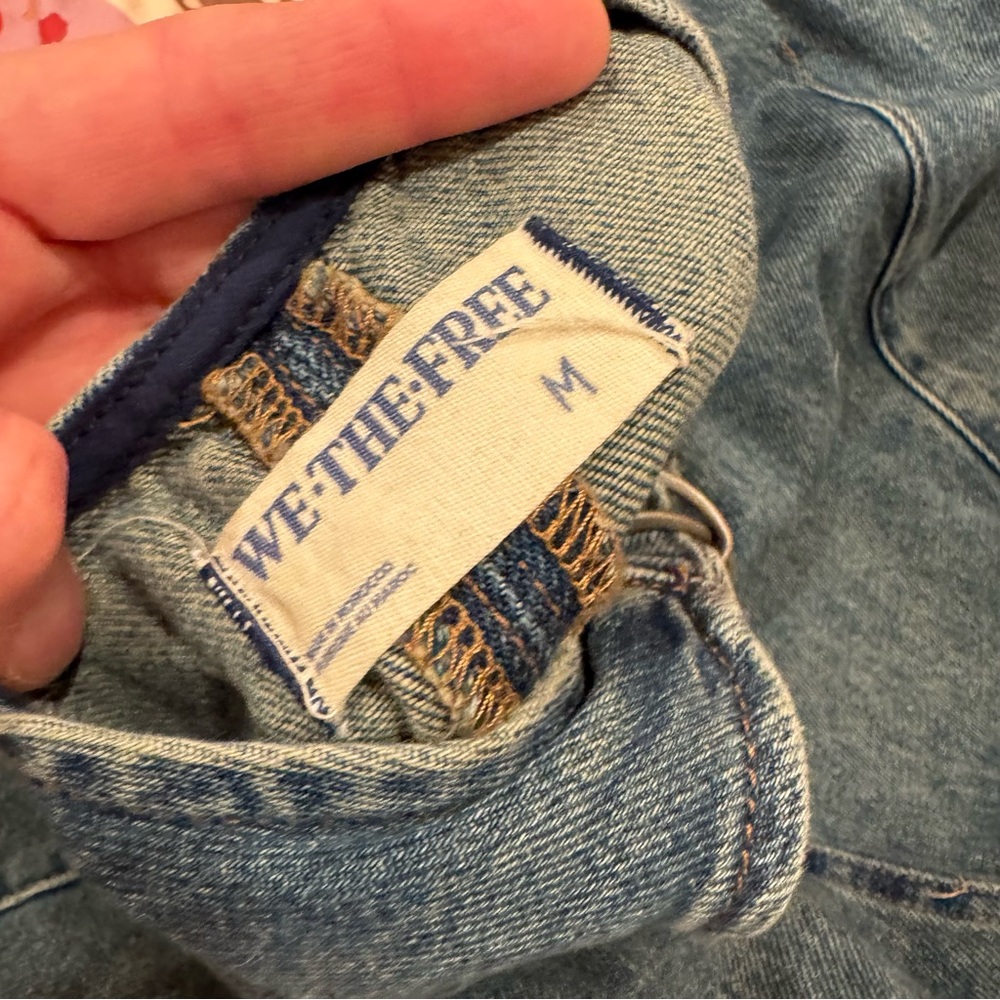 Free People High Roller Denim Overalls Jeans - Blue - Picture 3 of 4